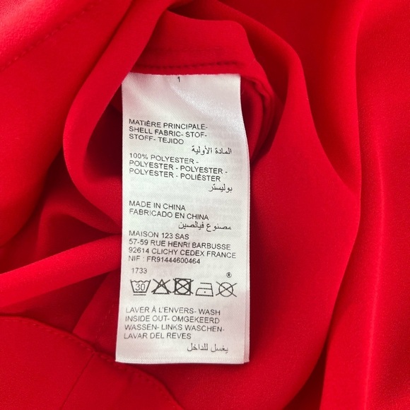 Maison 123 Paris Red Blouse Red - Picture 10 of 11